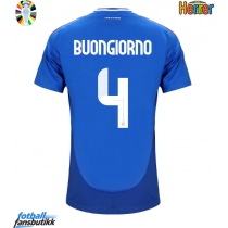 Italia Alessandro Buongiorno #4 Hjemmedrakt EM 2024 Kortermet